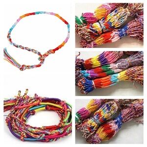 3x New Colorful Jewelry Braid Strands Friendship Handmade Bracelets
